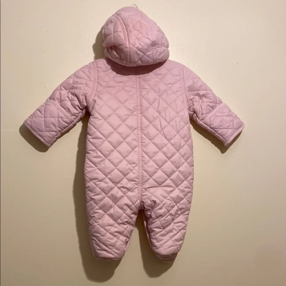 Ralph Lauren Pink Quilted Baby Snowsuit. Size 3M
